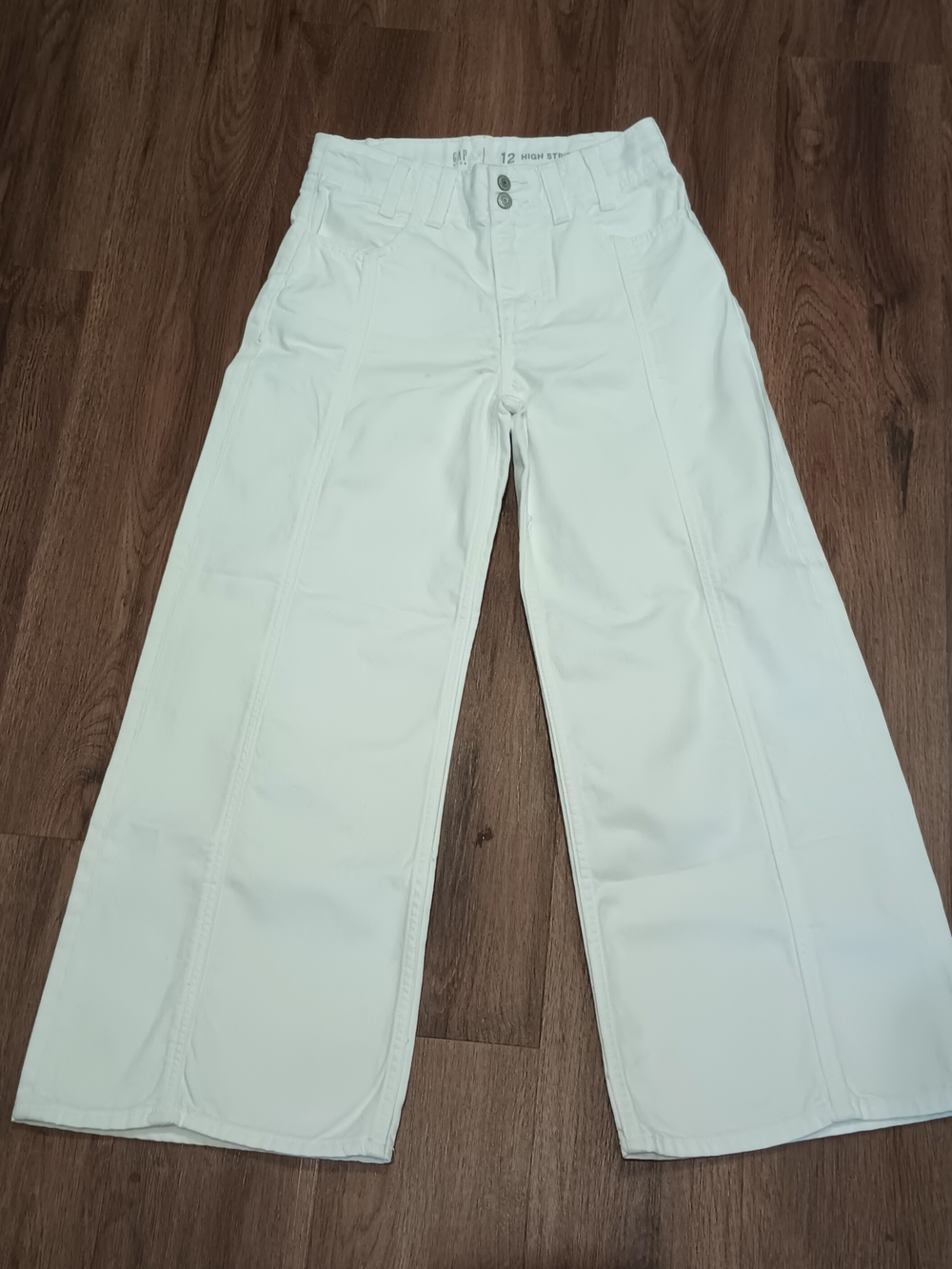 GAP Kids White Wide-Leg Girls Pants Size 12